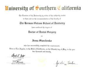 Сертификат клиники Dental Line в Харькове - фото