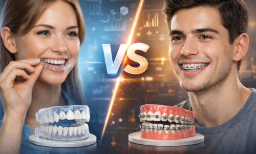 Прозрачные капы (элйнеры) vs брекеты - стоматология Dental Line в Харькове - фото